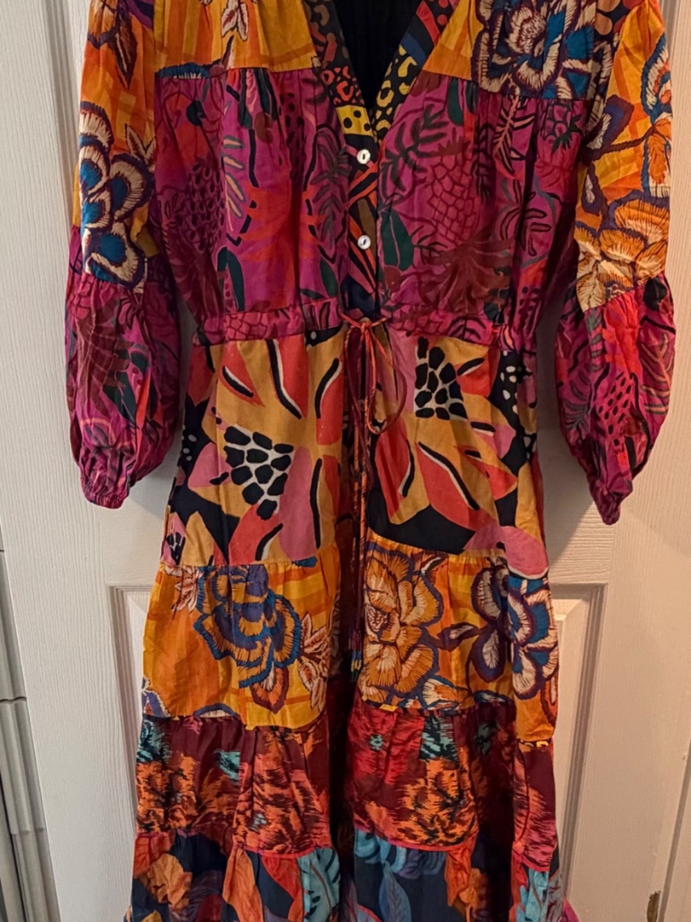 Farm Rio button up multicolor maxi dress - Picture 2 of 6